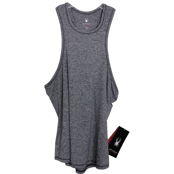 NWT SPYDER ACTIVE Style# SP314 Gray Moisture Wicking Racerback Tank Top Size XL - Picture 1 of 7